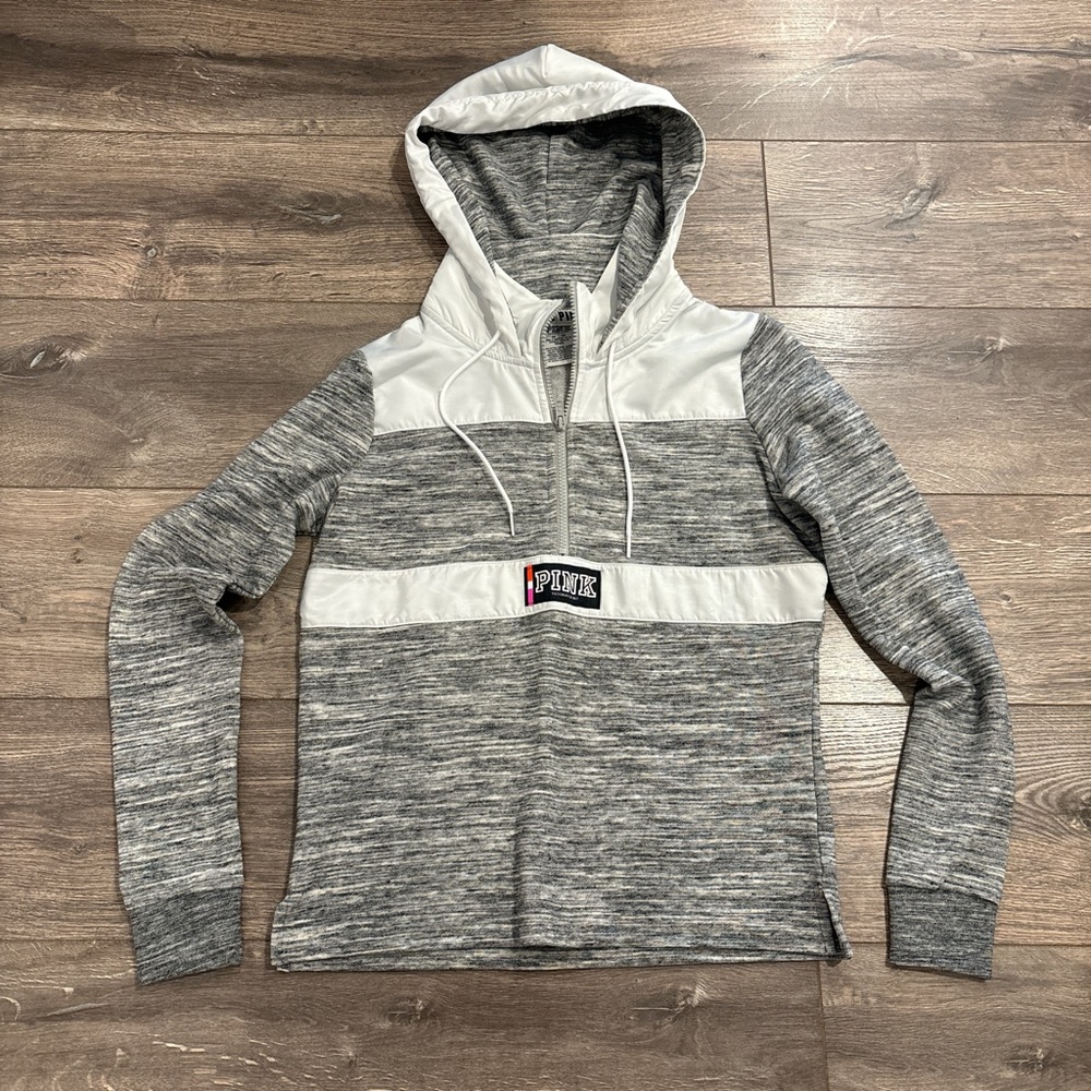 Victoria's Secret Gray and White Hoodie